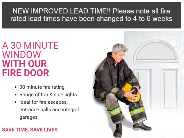 New Improved Lead Times For Fire Rated Doors Changed To 4-6 weeks